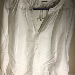 Lucky Brand white half way button down white.
